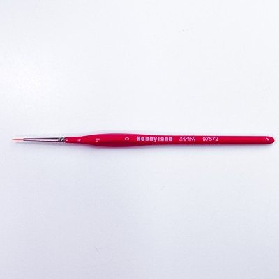 ROUND BRUSH N. 0 SYNTHETIC - TRIANGULAR RED HANDLE "Hobbyland"